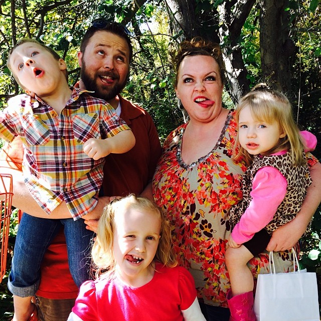 Better get used to it Hazel, you're one of us! #applepicking #funnyfaces