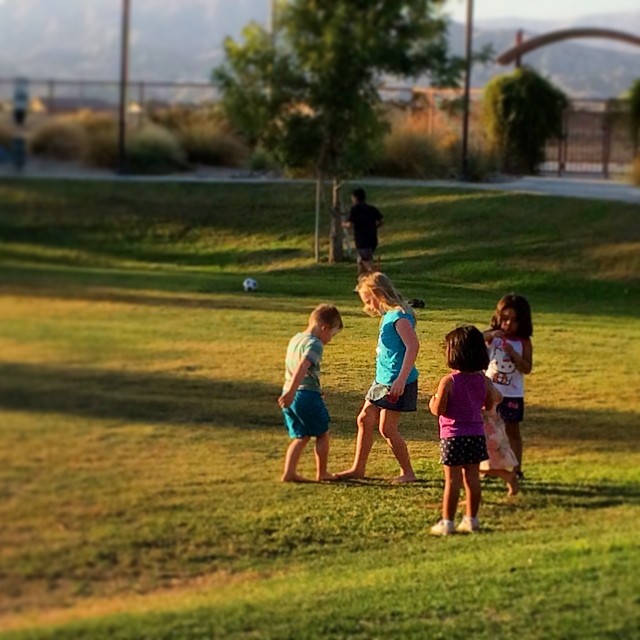 Makin' friends at the park. It feels pretty good for 102.